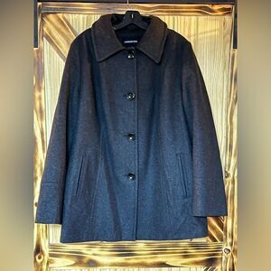 EUC London Fog Pea Coat Gray XXL